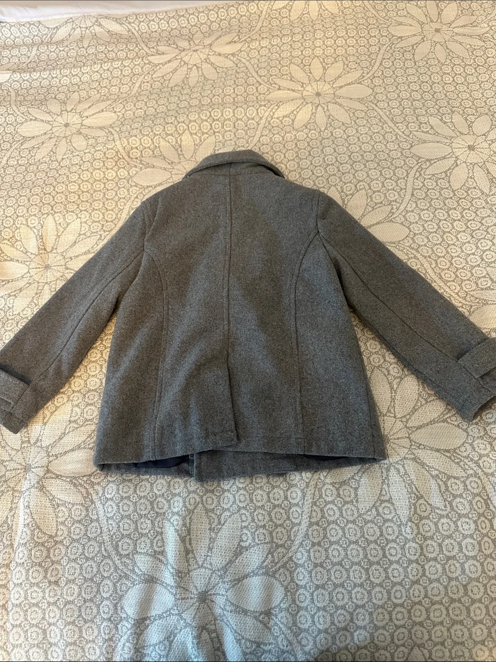 Janie and Jack Gray Double-Breasted Kids Peacoat